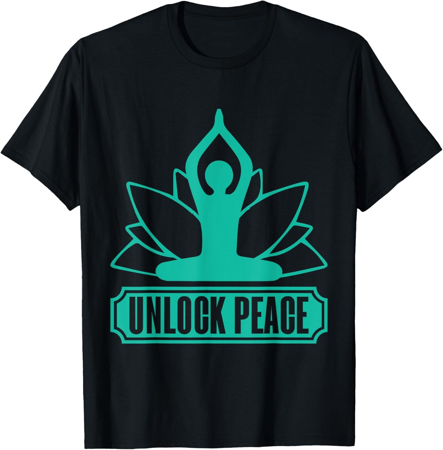 Unlock Peace Meditation T-Shirt - T-Shirt | Black