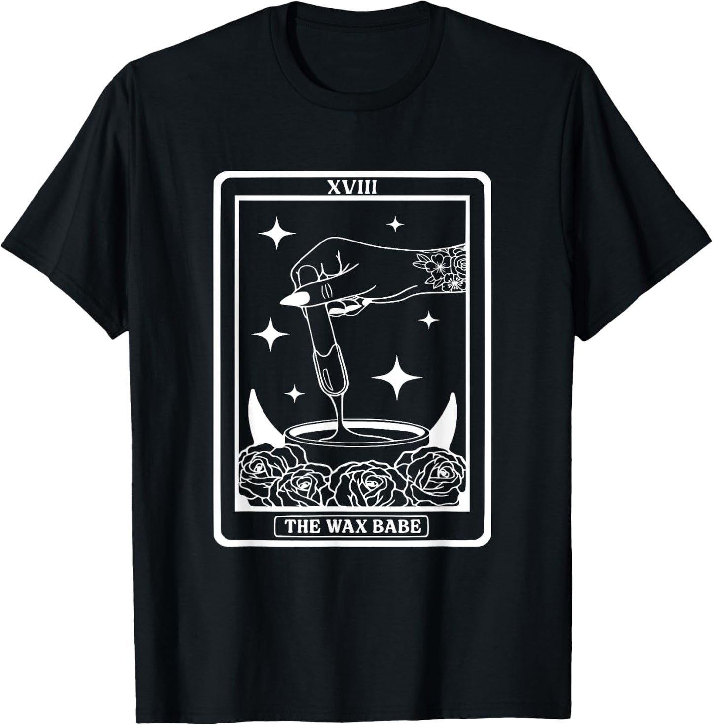 The Wax Babe Tarot Card Wax Esthetician Waxer T-Shirt - T-Shirt | Black