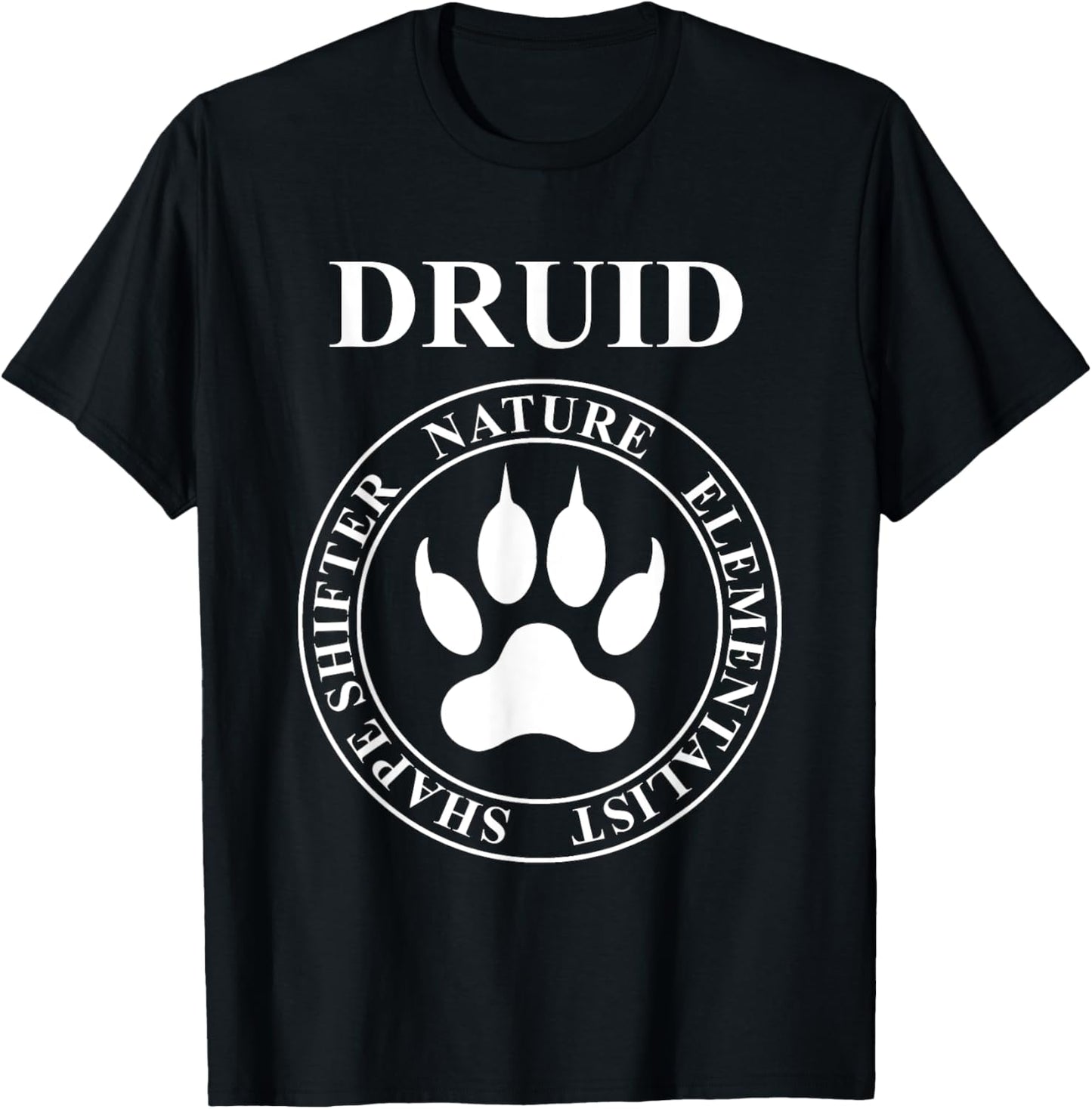 Druid Fantasy RPG Class Shapeshifter T-Shirt - T-Shirt | Black