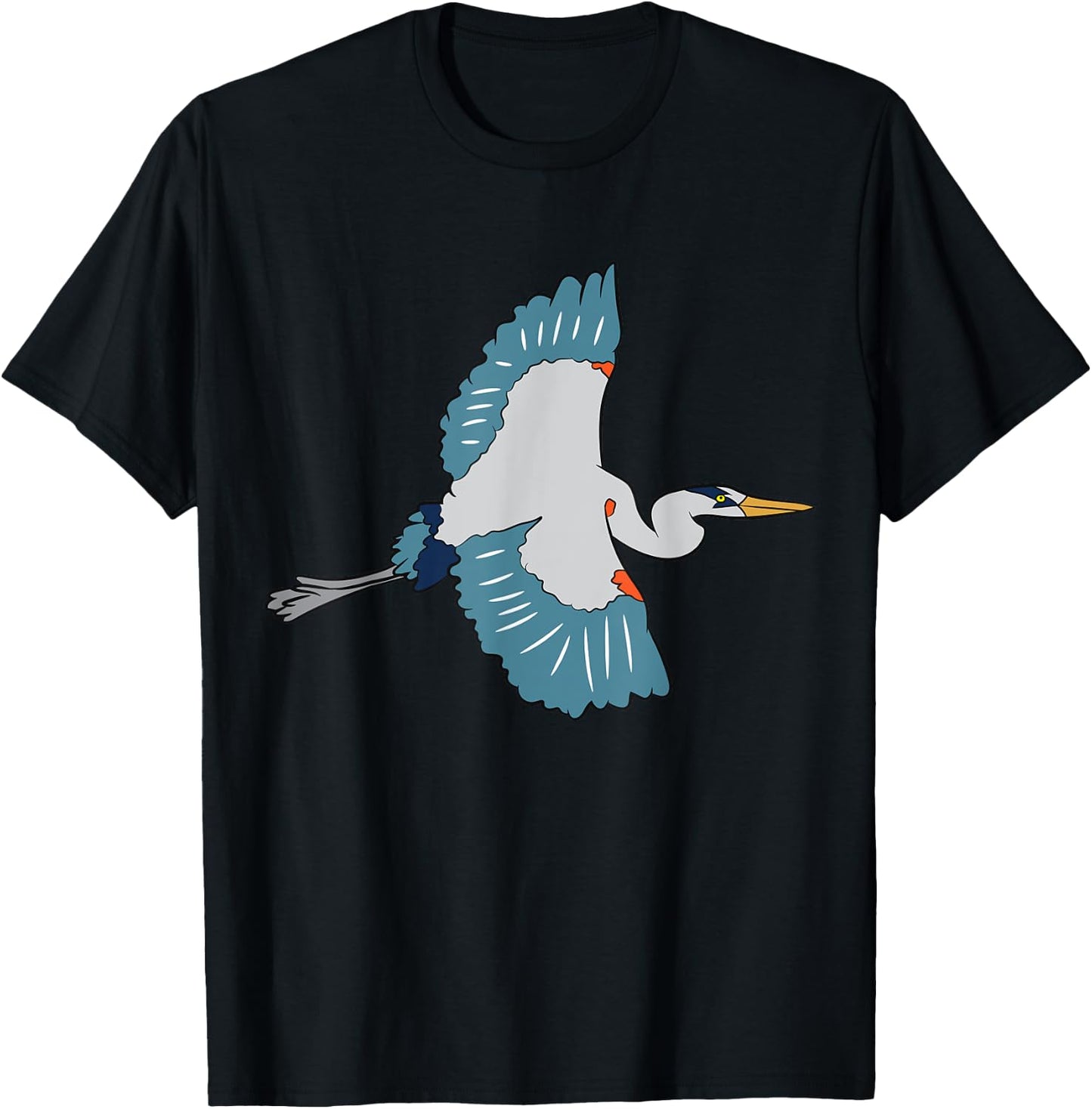 Great Blue Heron Bird Love Heron Birds T-Shirt - T-Shirt | Black