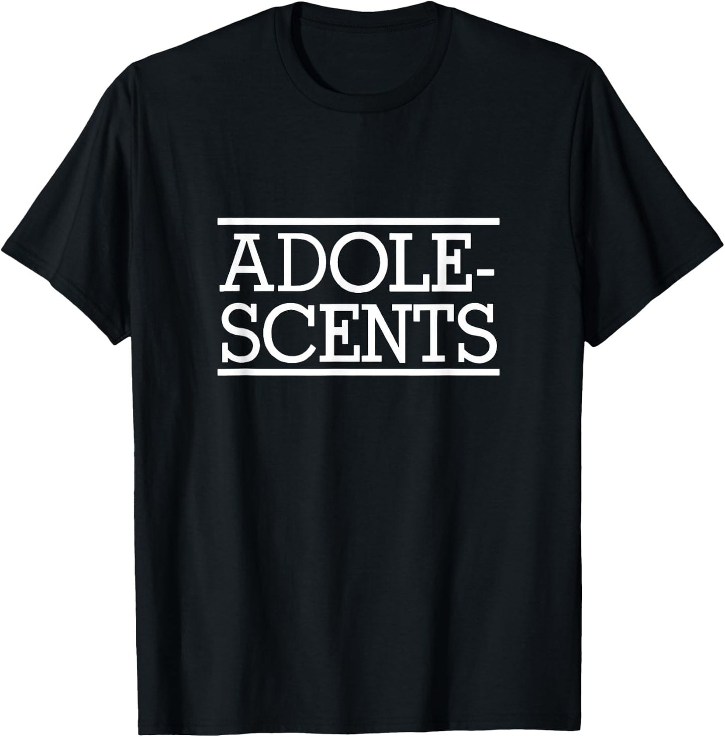 The Adolescents -Child Classic Modern Black Polyester 100% , Small, , Short Sleeve T-Shirt - T-Shirt | Black