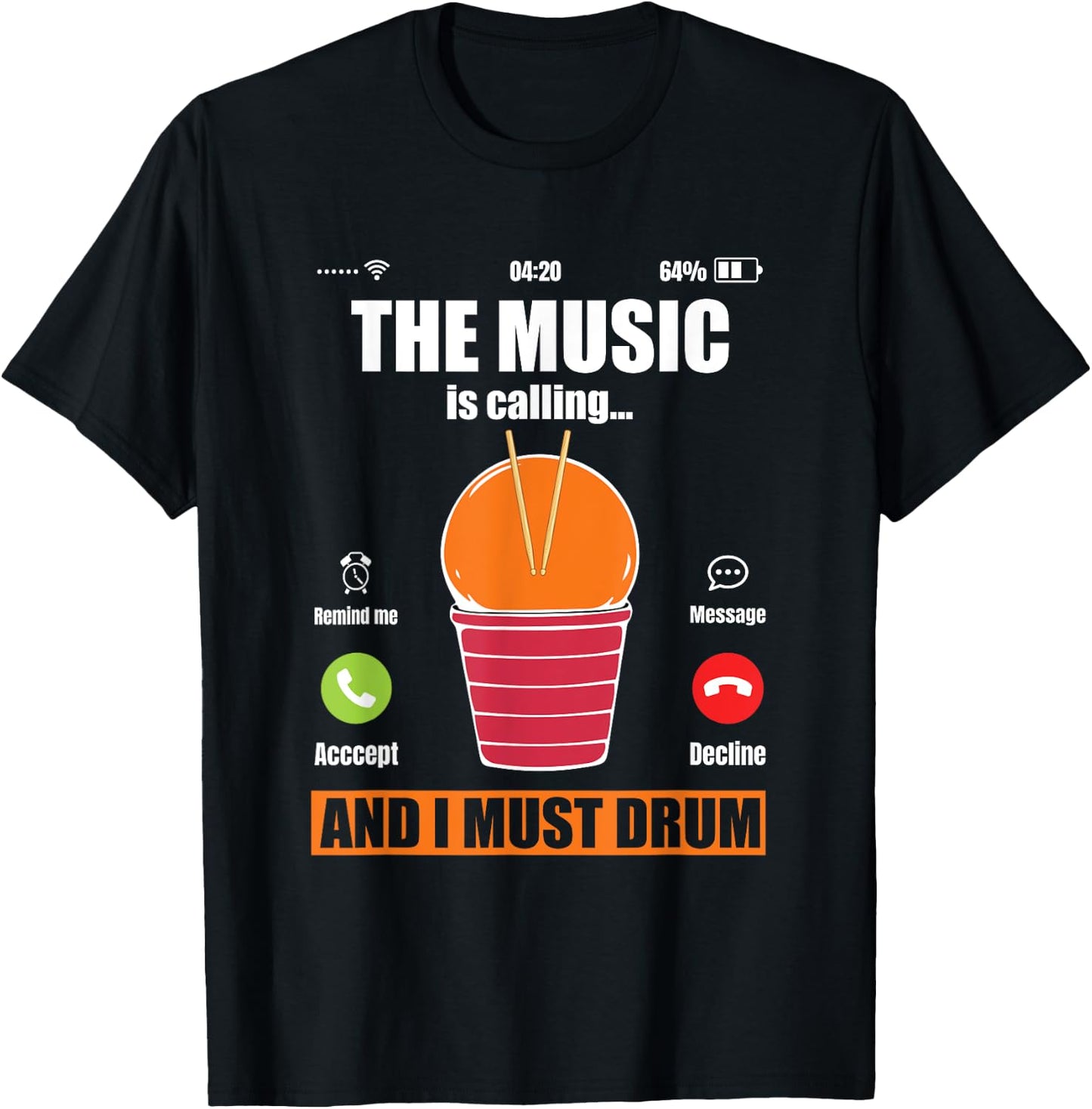 Funny Cardio Drumming Workout Gym Fitness Class Exercise T-Shirt - T-Shirt | Black
