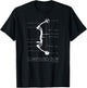 Compound Bow Drawing Design Archery Bow Arrow Shoot Engineer T-Shirt - T-Shirt | Black
