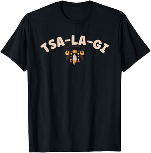 Pride Cherokee Keetoowah Nation Tsi Tsalagi Native American T-Shirt - T-Shirt | Black