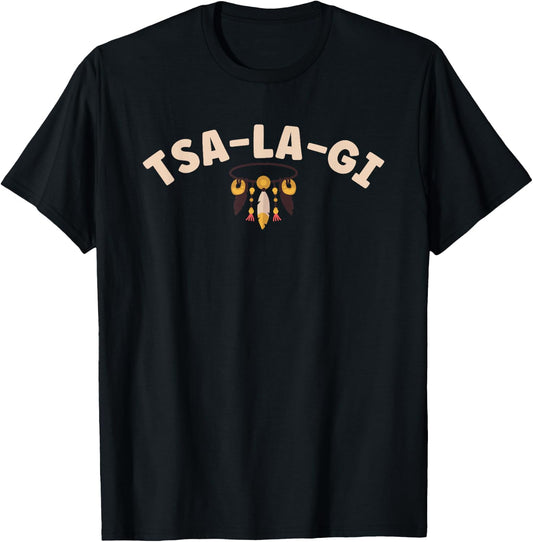 Pride Cherokee Keetoowah Nation Tsi Tsalagi Native American T-Shirt - T-Shirt | Black