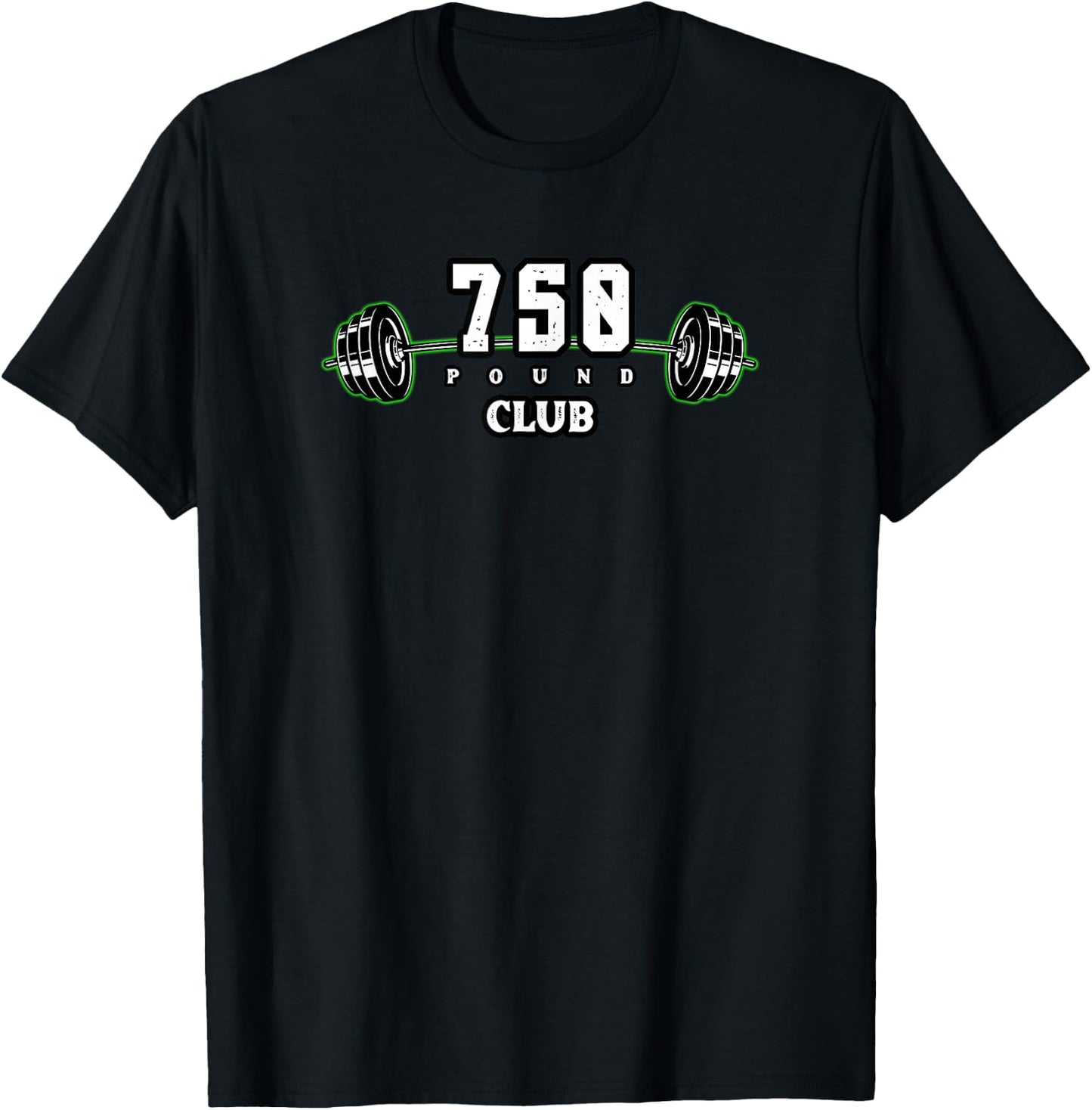 750 Pound Club - Barbell , Small, Black T-Shirt - T-Shirt | Black