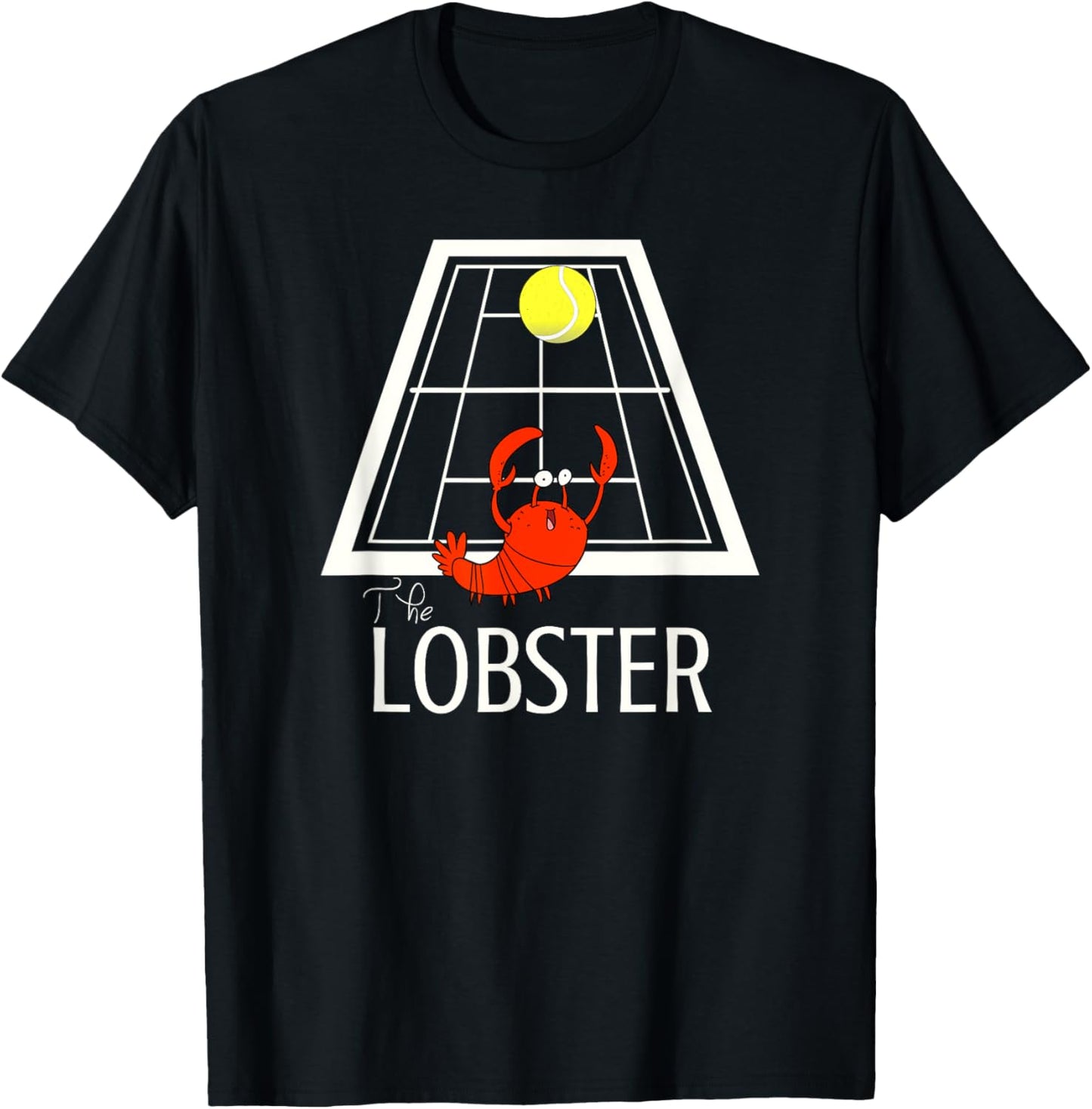 Funny Tennis The Lobster for tennis players and fans T-Shirt - T-Shirt | Black