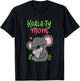 Koala-ty Mom Koala Bear Mama Mother's Day Animal Pun Gift T-Shirt - T-Shirt | Black