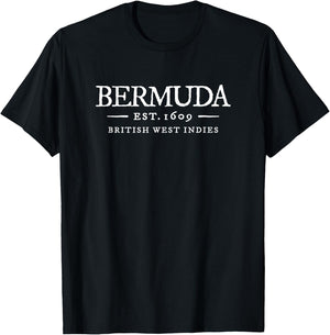 Bermuda Vintage Letter Retro Throwback Vacation Souvenir T-Shirt - T-Shirt | Black
