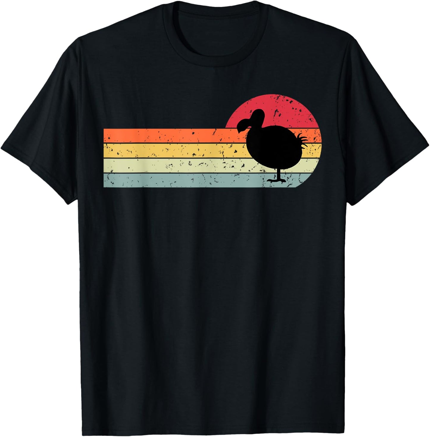 Dodo Bird Vintage Retro Flightless Bird T-Shirt - T-Shirt | Black