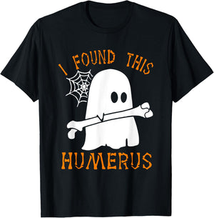 I Found This Humerus Funny Ghost Nurse Halloween T-Shirt - T-Shirt | Black