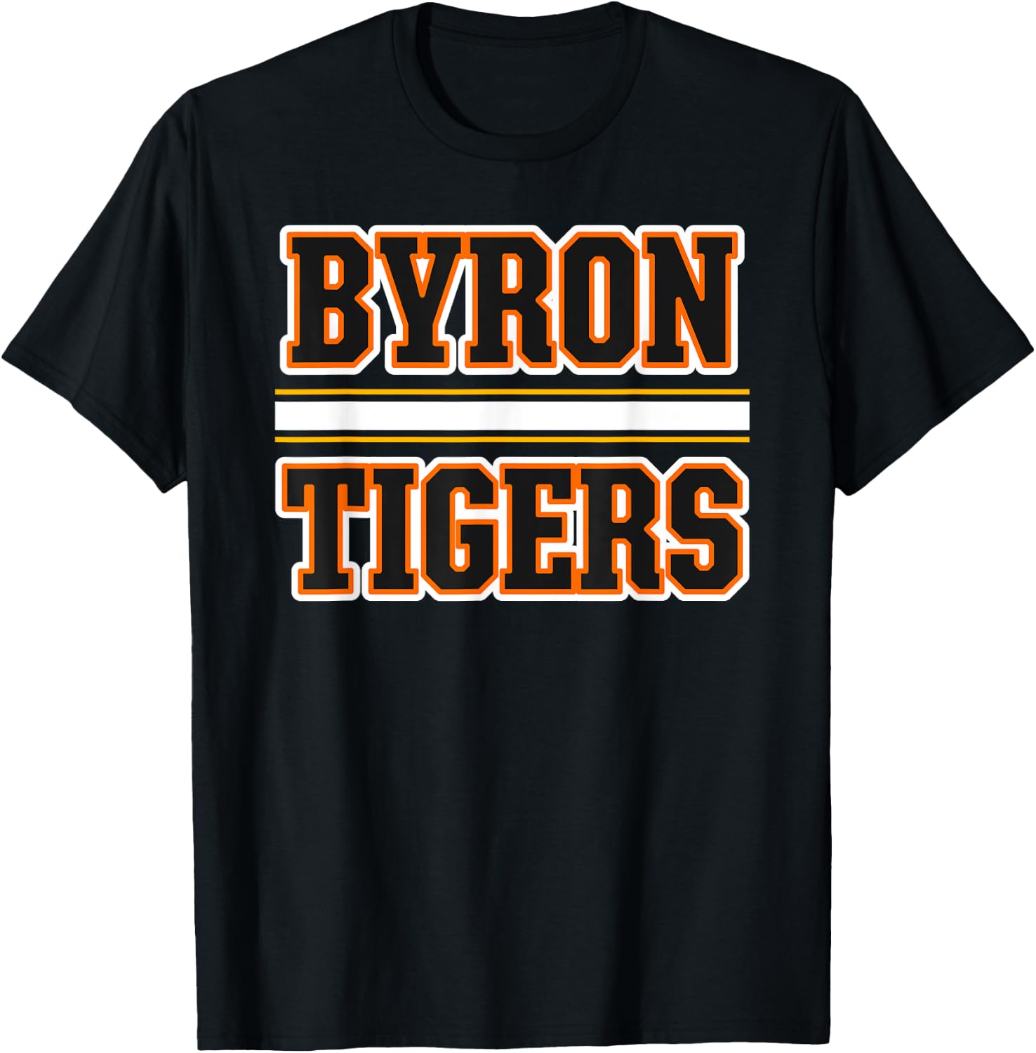 Byron Tigers Horizontal Stripes T-Shirt - T-Shirt | Black