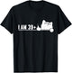 Funny 40th Birthday I Am 39 Plus Cat Middle Finger T-Shirt - T-Shirt | Black