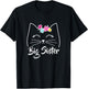 Big Sister Cute Kitty Cat Lover Pets T-Shirt - T-Shirt | Black