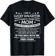 I Am A Lucky Daughter I'm Raised By A Freaking Awesome Mom T-Shirt - T-Shirt | Black