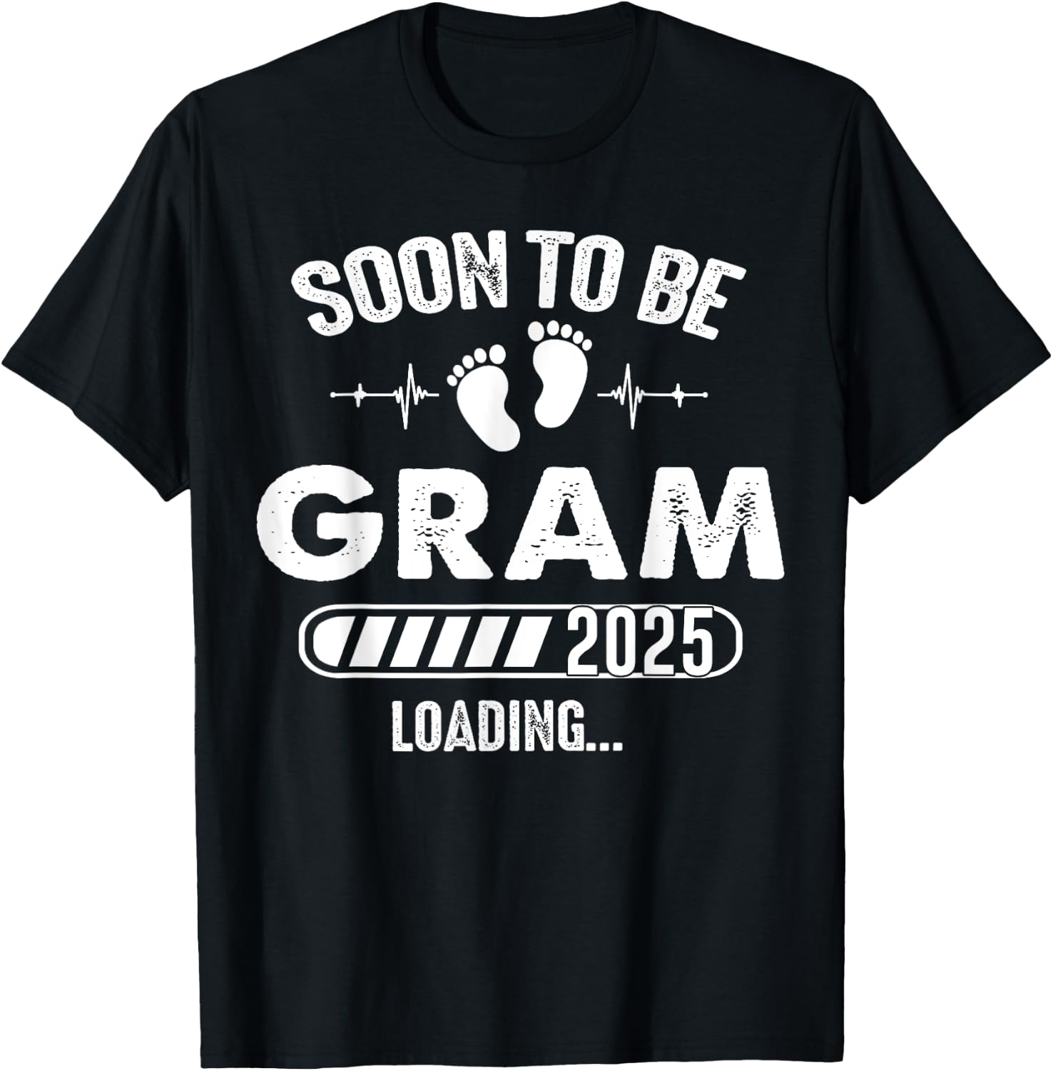 Soon To Be Gram 2025 Baby Loading T-Shirt - T-Shirt | Black