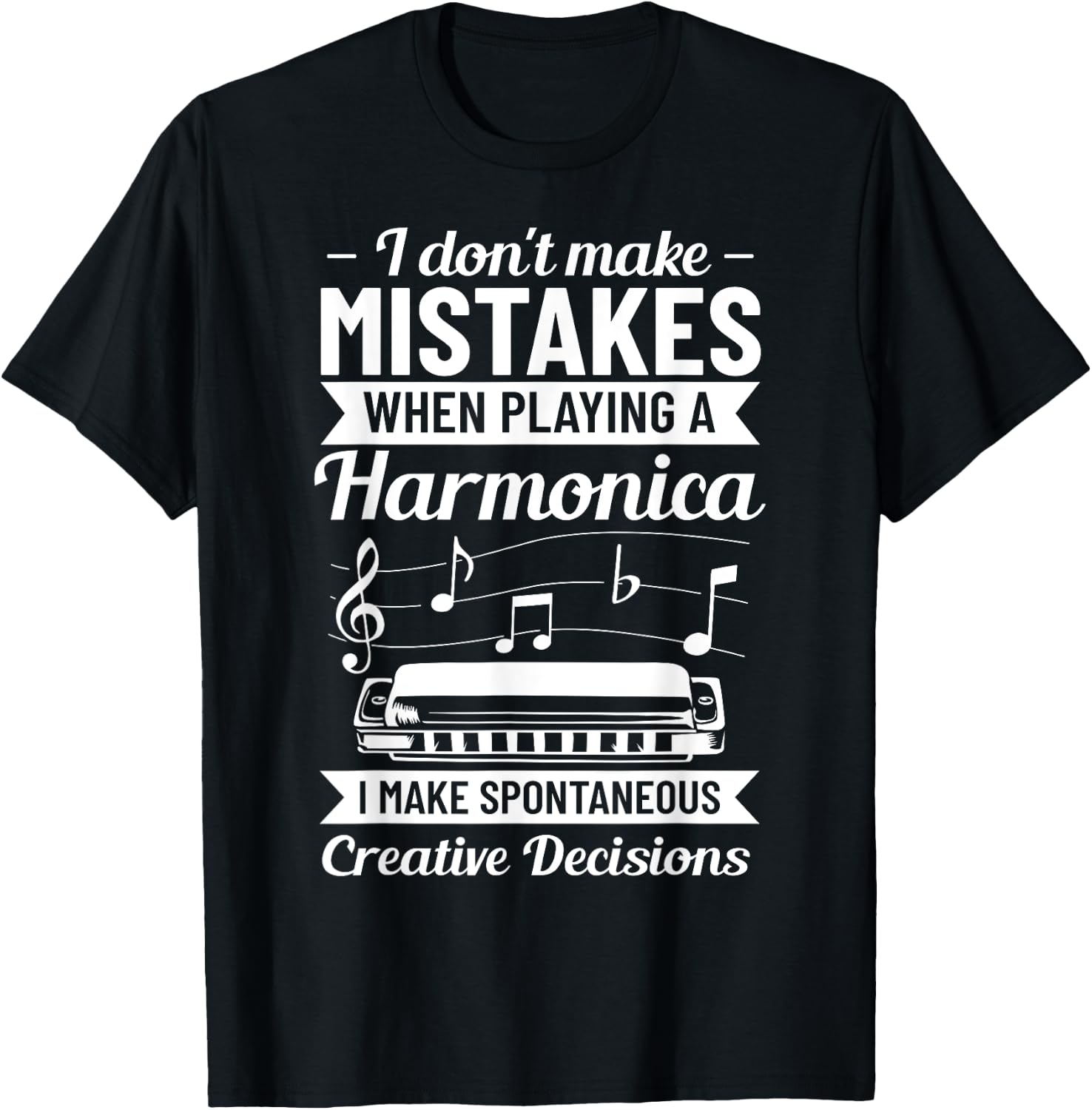 Harmonicist Music Instrument Mouth Organ Harmonica Player T-Shirt - T-Shirt | Black