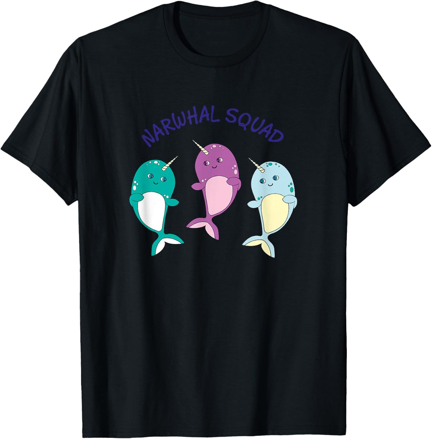 Cool Narwhal Squad - Funny Birthday Gift Kids T-Shirt - T-Shirt | Black