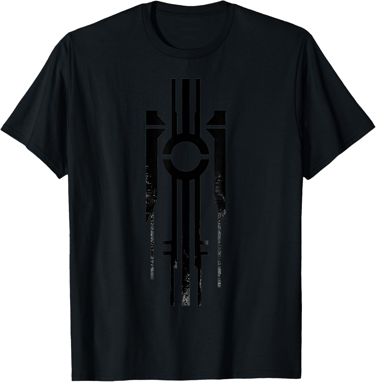 Black Geometric | Cool | S - 6XL | Men's Graphic T-Shirt - T-Shirt | Black