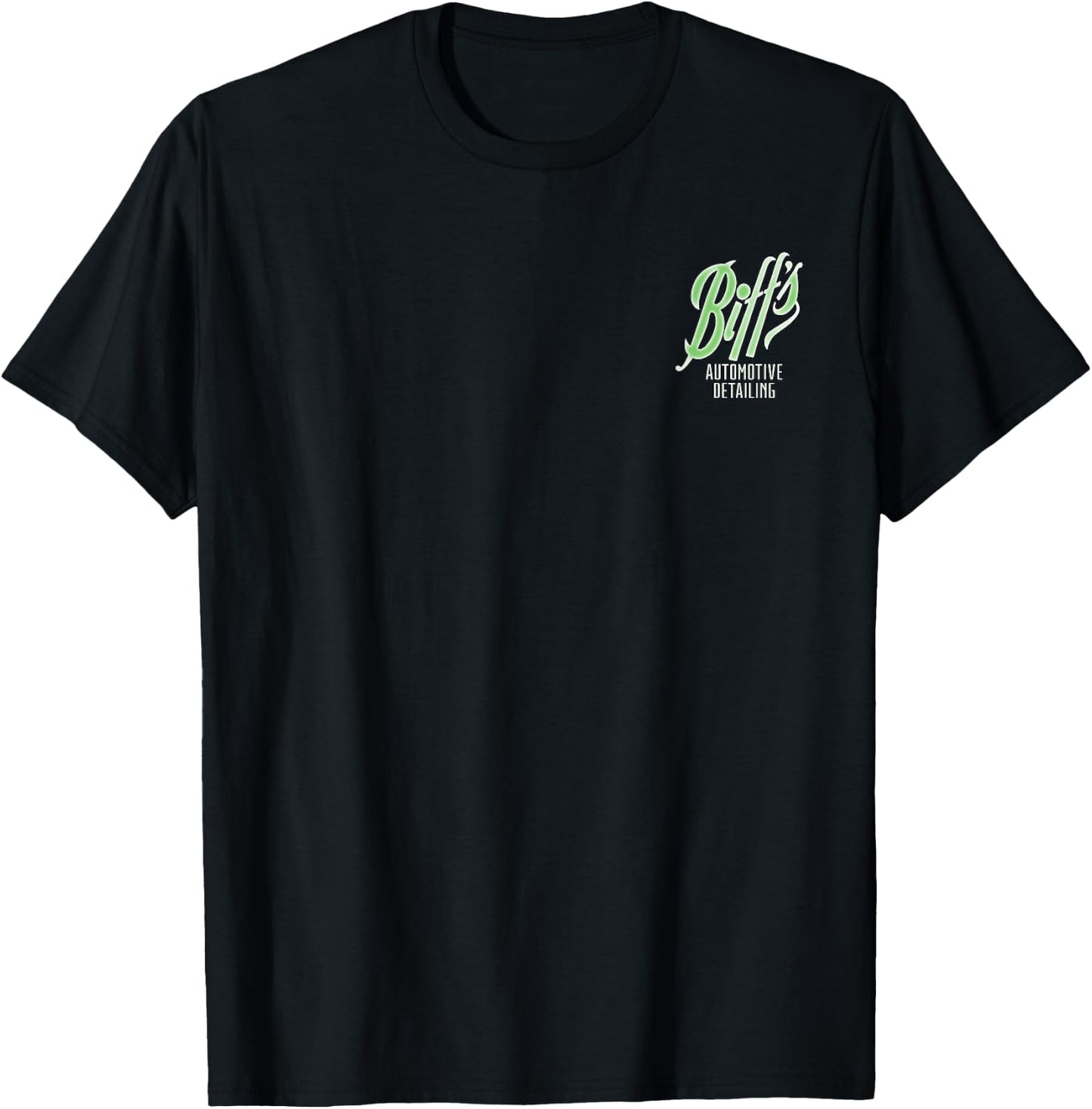 Back to the Future Biff Automotive Detailing Front & Back T-Shirt - T-Shirt | Black