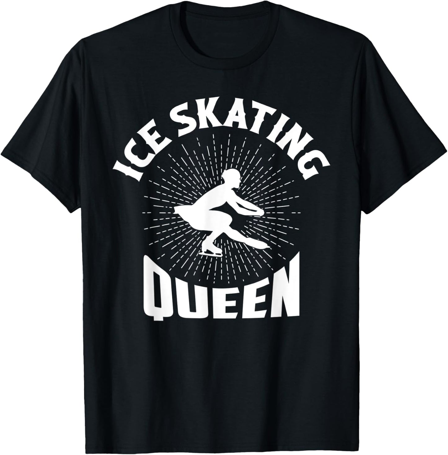 Ice Skating Queen Figure Skater Ice Skating T-Shirt - T-Shirt | Black