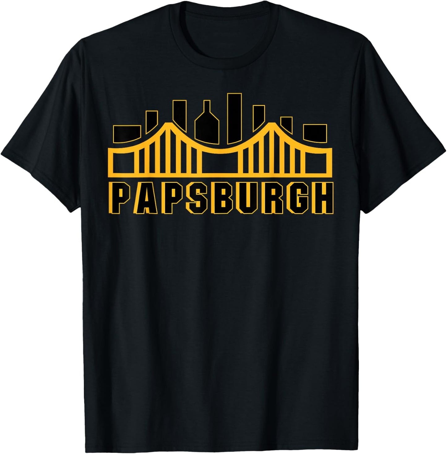 Pittsburgh Pennsylvania Grandfather Papsburgh Matching T-Shirt - T-Shirt | Black