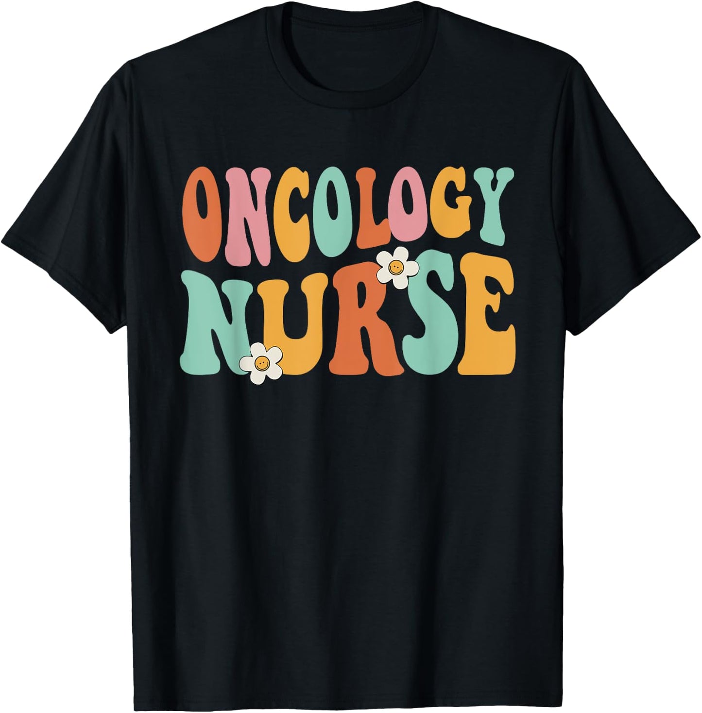 Retro Groovy Oncology Nurse OCN Nursing Oncologist T-Shirt - T-Shirt | Black