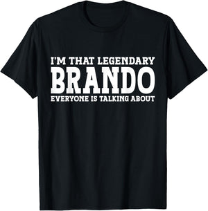 Brando Personal Name First Name Funny Brando T-Shirt - T-Shirt | Black