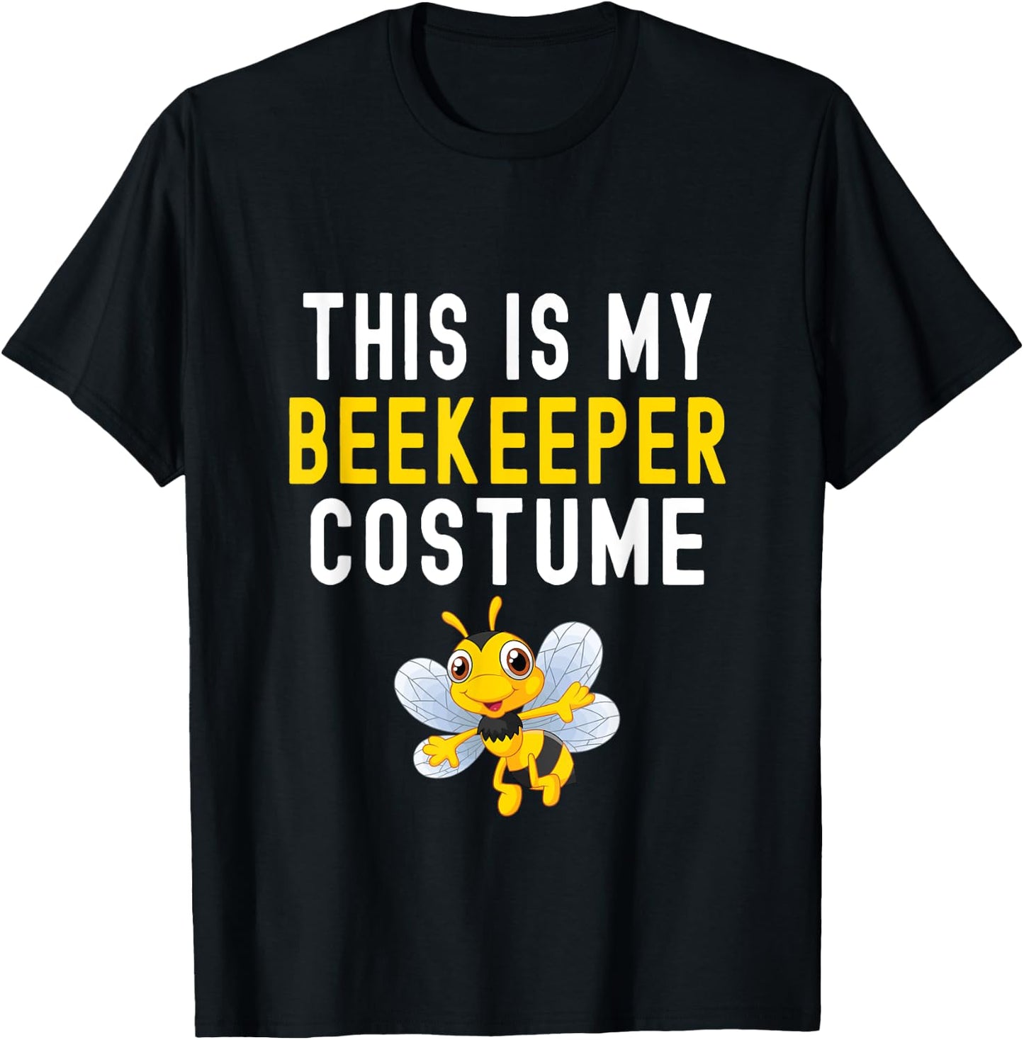 This Is My Beekeeper Costume Funny Bee Halloween T-Shirt - T-Shirt | Black