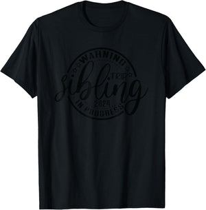 2024 Warning Sibling Trip in Progress for Family Reunion T-Shirt - T-Shirt | Black
