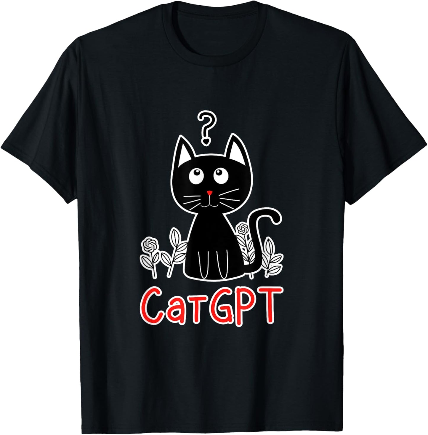 Funny Cat CatGPT ChatGPT Kitten Language Model AI T-Shirt - T-Shirt | Black