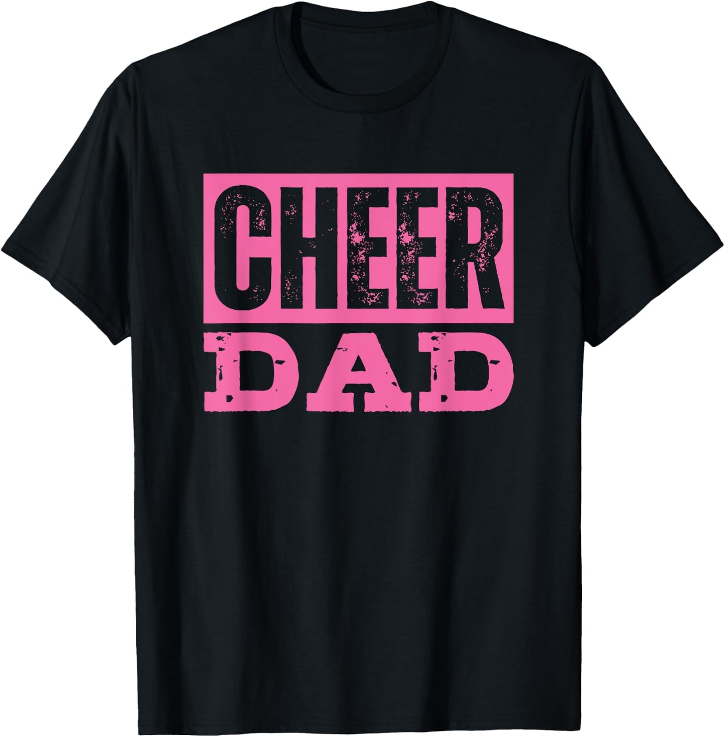 Cheer Dad Pink Cheerleading T-Shirt - T-Shirt | Black