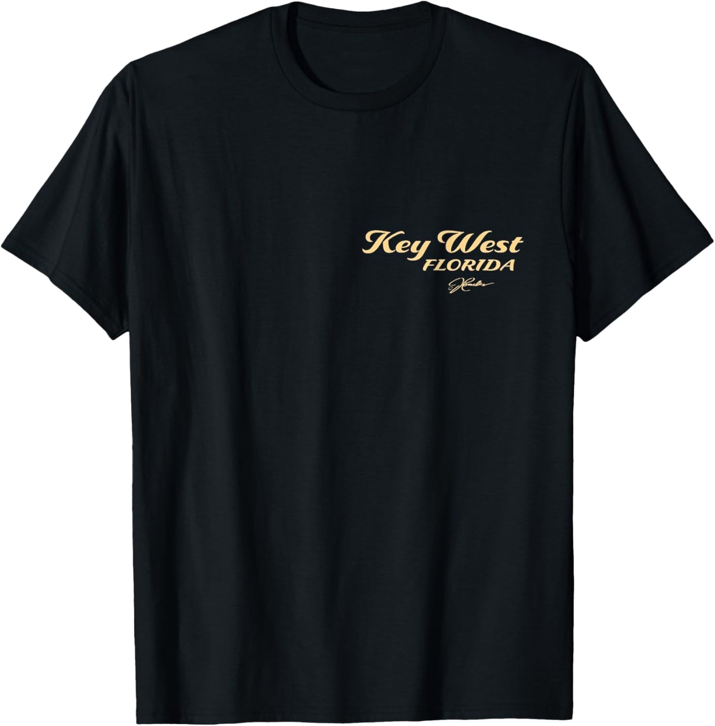 Key West, Florida, Palm Tree (2-Sided) T-Shirt - T-Shirt | Black