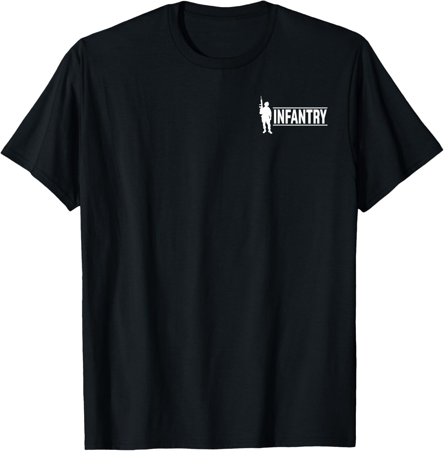 Infantry - God Created Infantry, Devil stood at Attention T-Shirt - T-Shirt | Black