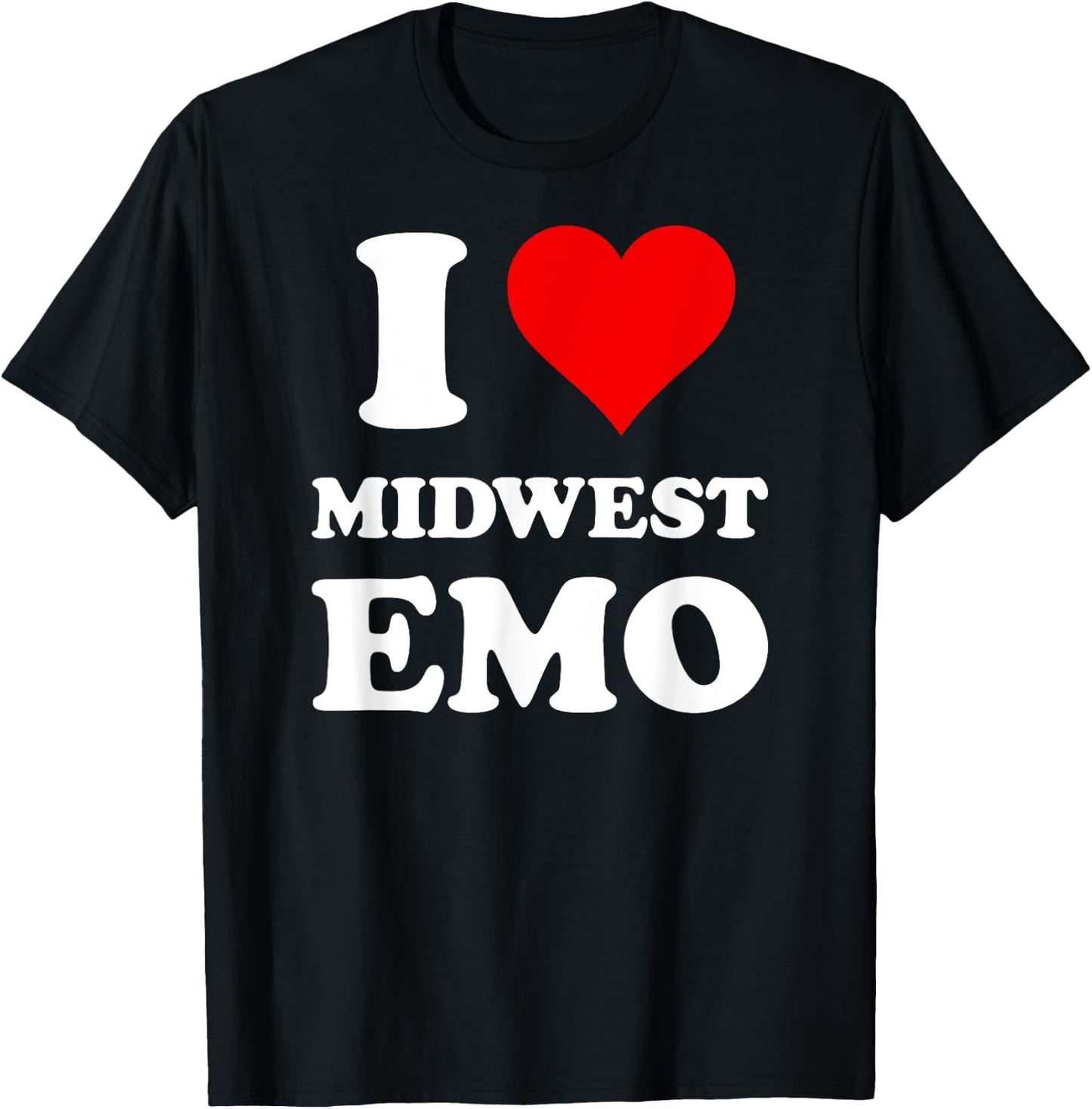 I Love Midwest Emo T-Shirt - T-Shirt | Black