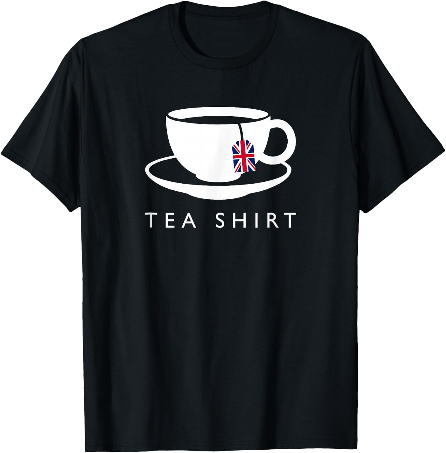 I Love English Tea UK Flag T-Shirt - T-Shirt | Black