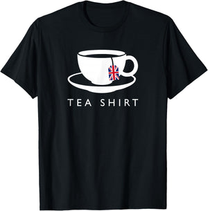 I Love English Tea UK Flag T-Shirt - T-Shirt | Black