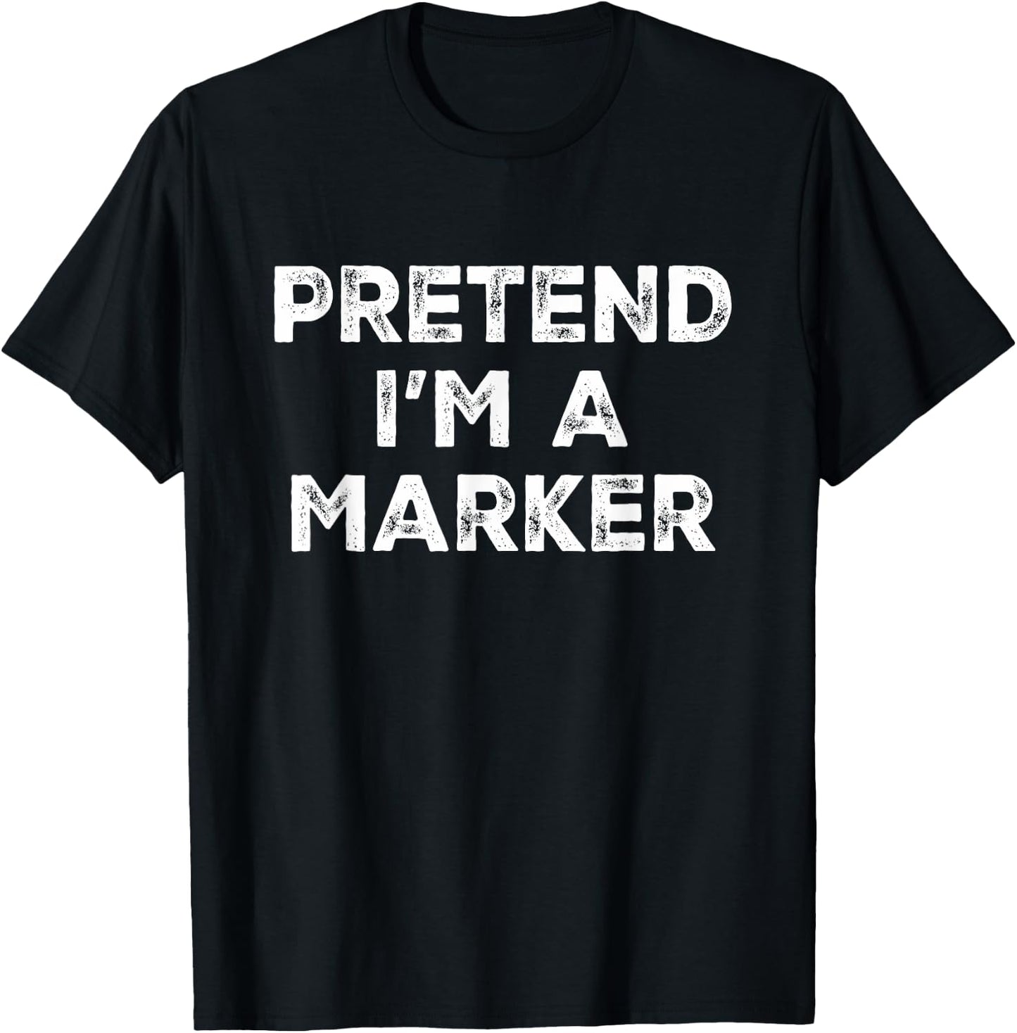Pretend I'm A Marker Lazy Halloween Costume T-Shirt - T-Shirt | Black