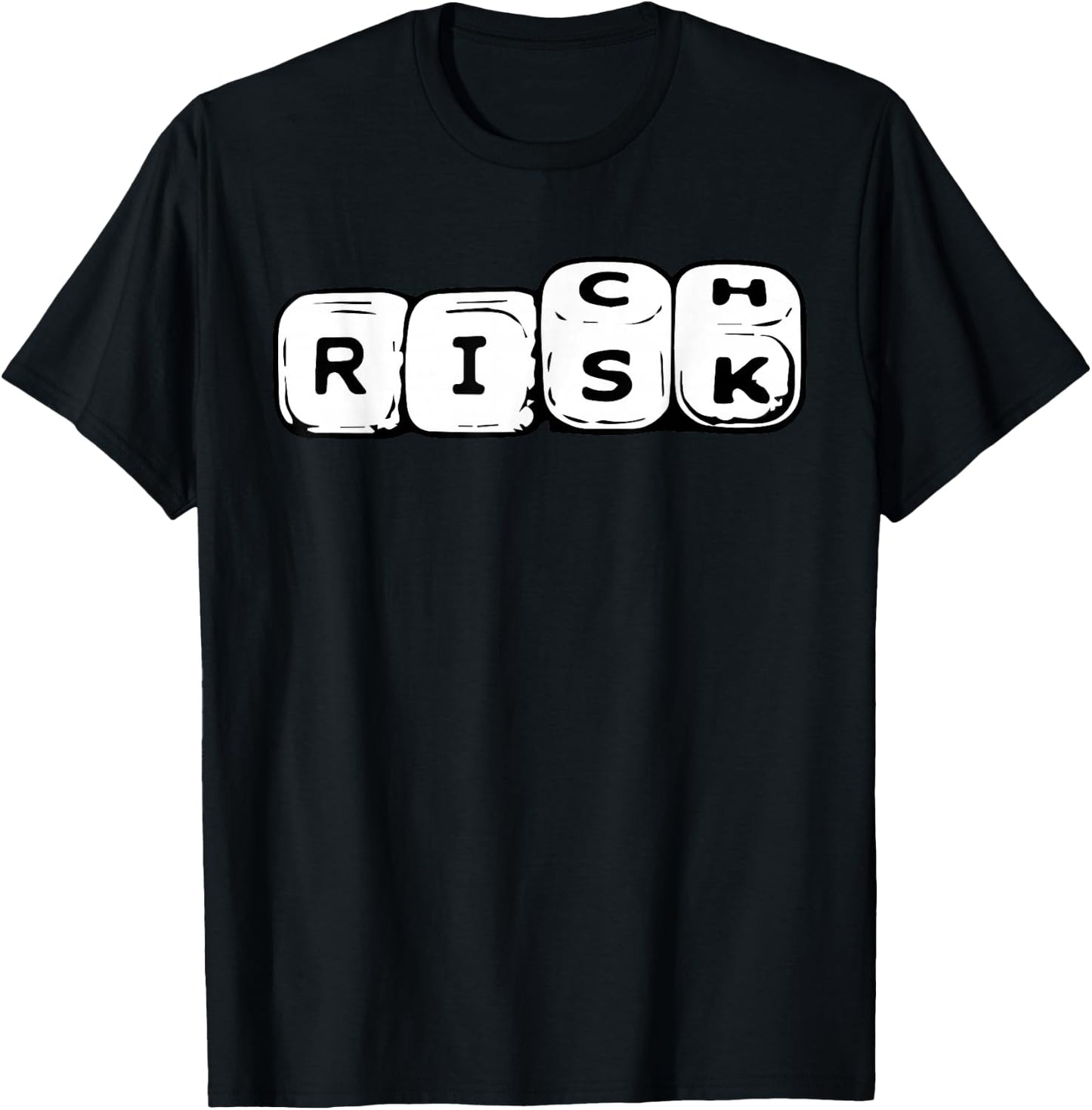 Risk Rich Dice Hustle Entrepreneur Money Dollar Wealth Funny T-Shirt - T-Shirt | Black