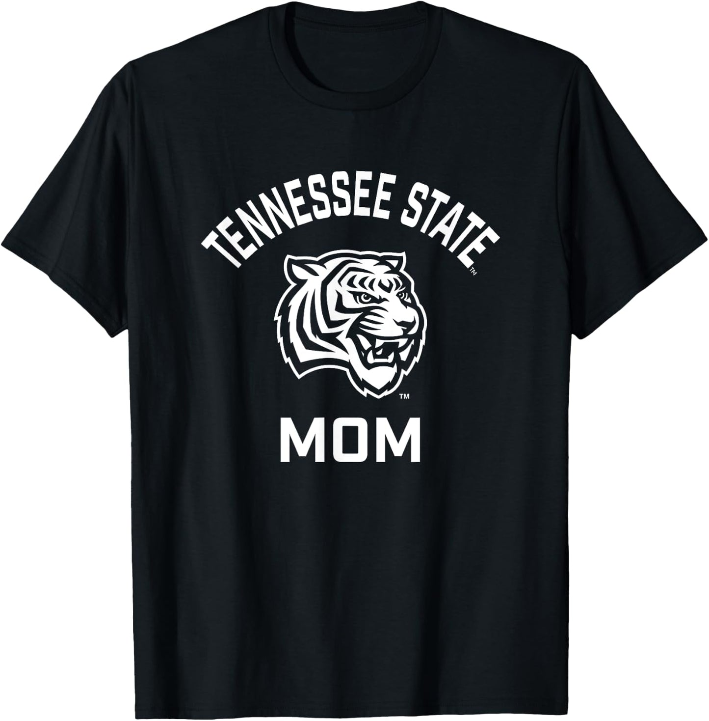 Tennessee State University TSU Tigers Arched Mom T-Shirt - T-Shirt | Black
