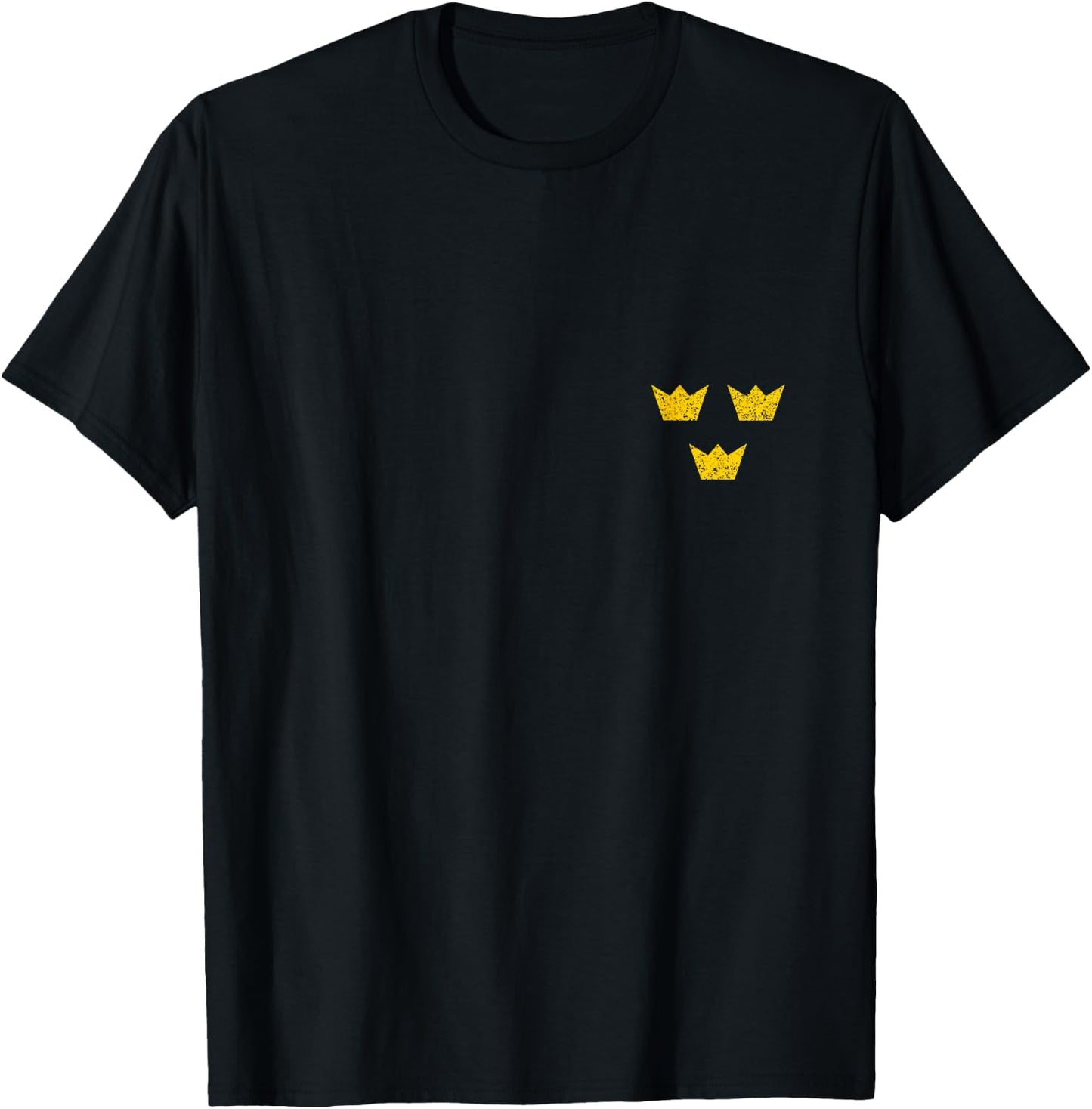 Sweden Crowns Swedish Flag Sverige Pride Vintage Souvenir T-Shirt - T-Shirt | Black