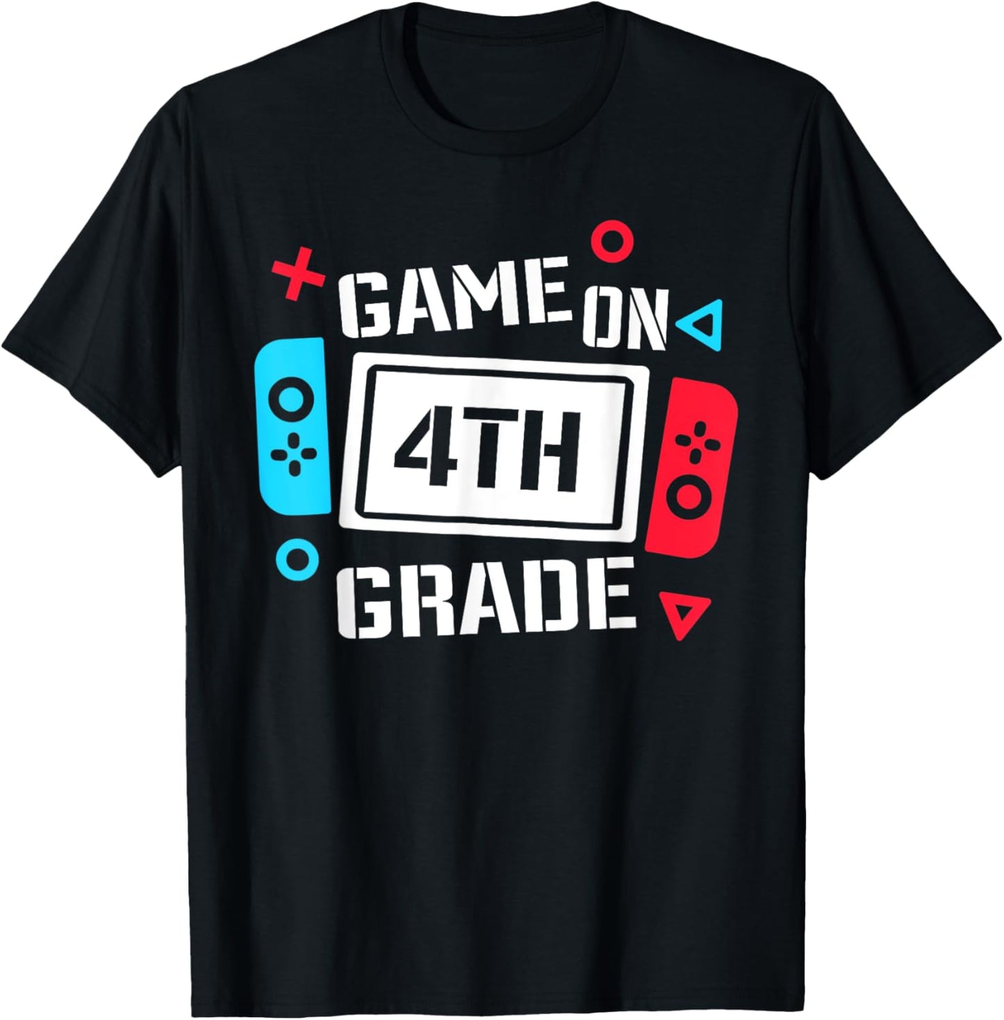 Game On 4th Grade Boys Kids Fourth Grade Back To School T-Shirt - T-Shirt | Black