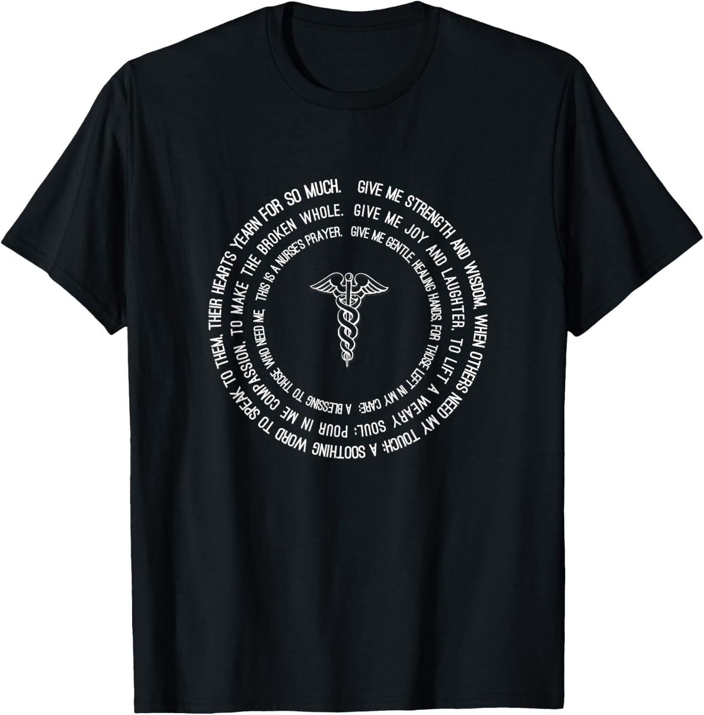 Nurse Prayer Christian Blessing Nursing School Graduation T-Shirt - T-Shirt | Black