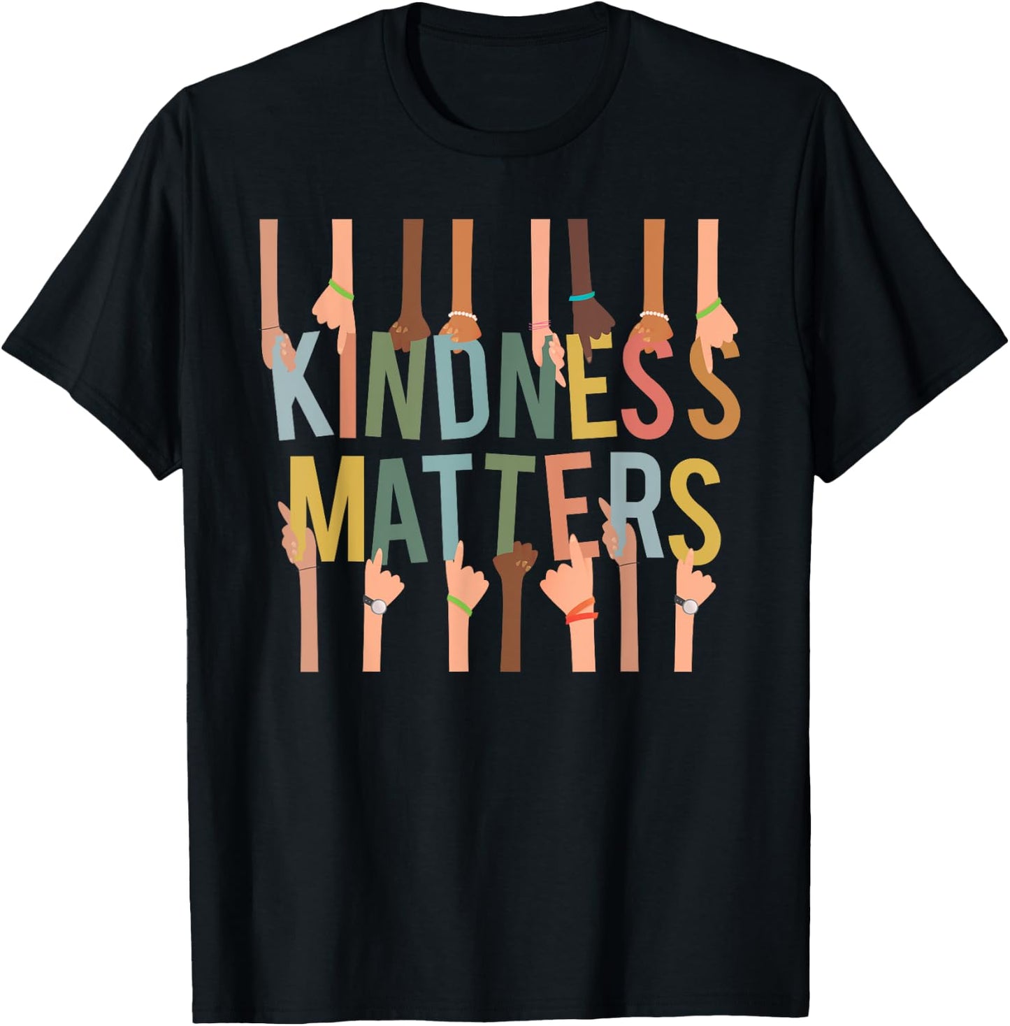 Kindness Matters Anti-Bullying Diversity Inclusion T-Shirt - T-Shirt | Black