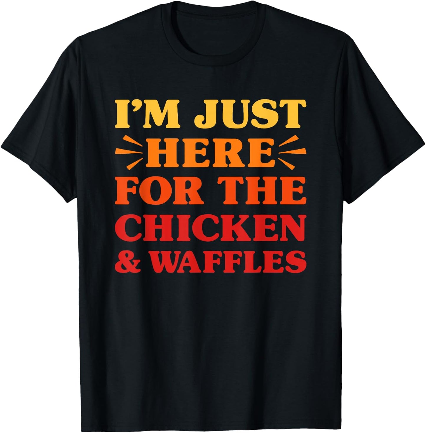 Chicken and Waffles I Love Chicken and Waffles Funny Food T-Shirt - T-Shirt | Black