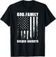 God. Family. Golden Knights. Vintage USA Flag T-Shirt - T-Shirt | Black