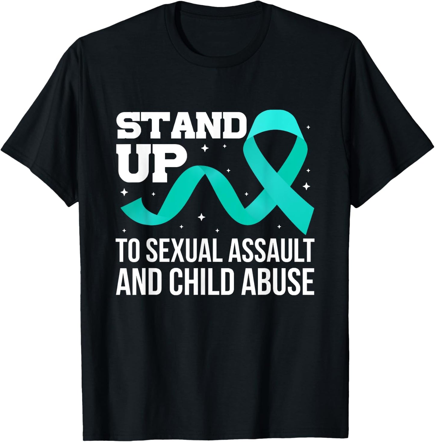 Sexual Assault And Child Abuse Awareness Support Month T-Shirt - T-Shirt | Black