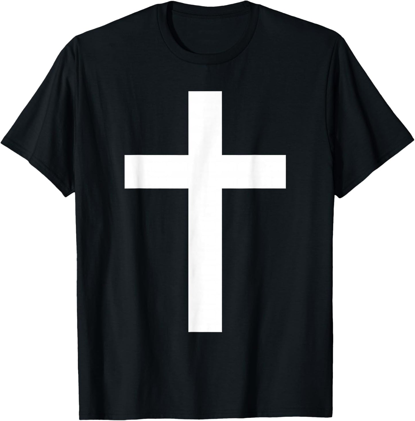 White Christian Jesus Cross Black T-Shirt - T-Shirt | Black