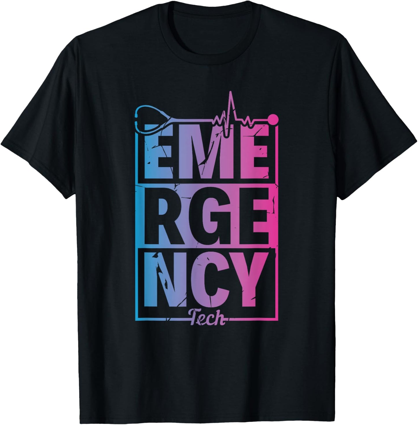 ER Tech Emergency Room Technologist Apparel Adult X-Small Black Short Sleeve Modern T-Shirt - T-Shirt | Black
