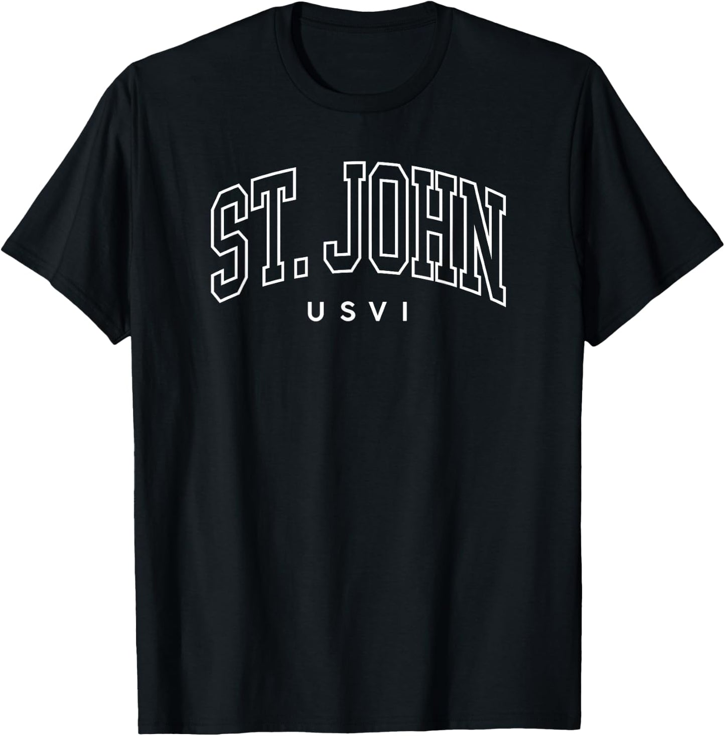 St John USVI Preppy Retro Throwback Souvenir T-Shirt - T-Shirt | Black